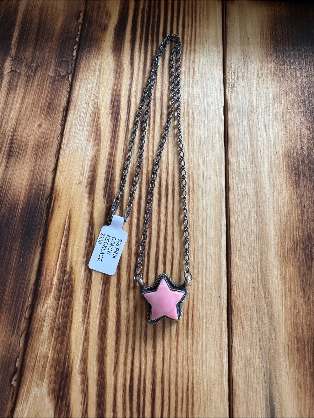 Arthur Bruggeman Pink Conch Star Necklace